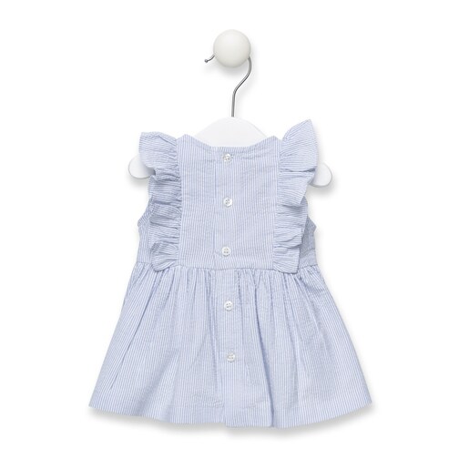 Vestido rayado Print Azul Celeste