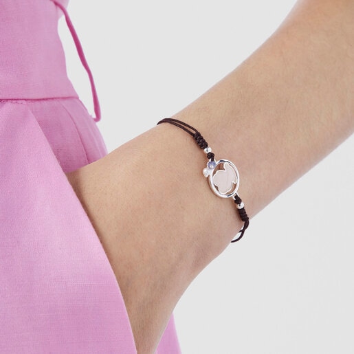 Camille Bracelet in pink Vermeil Silver with Quartz, Iolite and Pearl | TOUS
