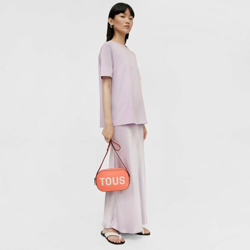 תיק צד TOUS Logo Lynn מעור בצבע כתום