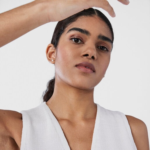 Серьги Les Classiques из белого золота с бриллиантом и жемчугом