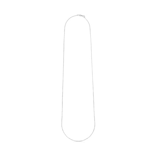 Chaîne TOUS Chain longue en Argent avec anneaux ovales, 80 cm.