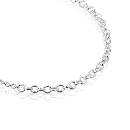 Collier ras du cou avec anneaux ronds en argent TOUS Calin