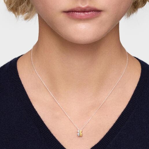 Collar bicolor y motivo oso 8 mm TOUS 1950