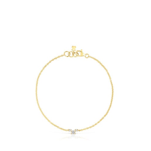 Gold Bracelet with diamonds Les Classiques | TOUS