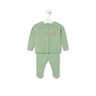 Knitted baby outfit in Tricot mist