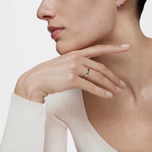 خاتم زفاف من الذهب الأبيض مقاس 3 ملم من تشكيلة TOUS Alianzas