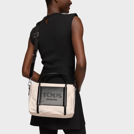 Medium nude colored Empire Soft City bag