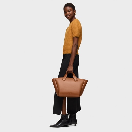 Large camel Tote bag TOUS Bloom