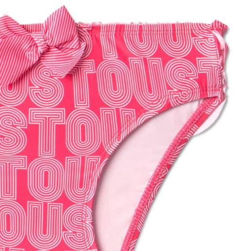 Girls bikini bottoms in Line coral