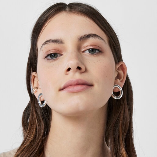 Aretes círculo de plata TOUS Hav