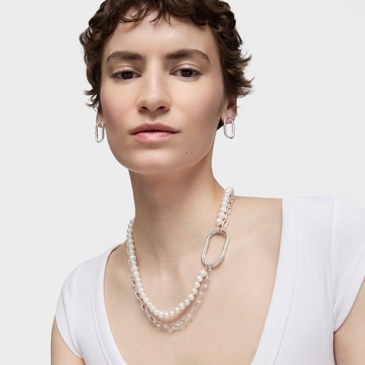 Anilla de plata 45 mm Hold Oval