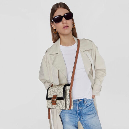 Medium Kaos Icon Multi Beige - Black Shoulder Bag