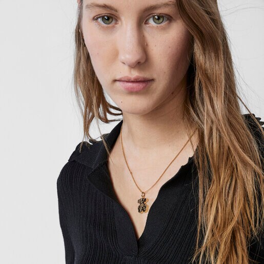 Маленькая подвеска Fragile Nature из вермеля и оникса