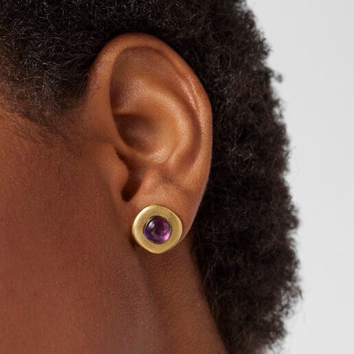 Silver vermeil Nattfall Earrings with amethyst | TOUS