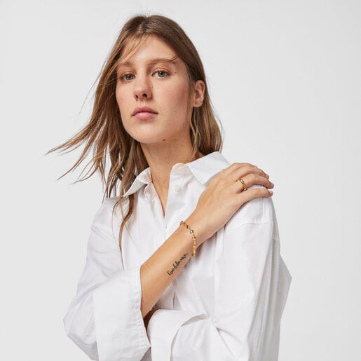 Pulsera con baño de oro 18 kt sobre plata Mini Icons