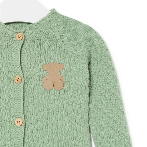 Knitted baby outfit in Tricot mist