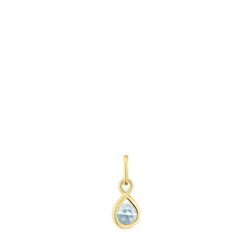 Silver vermeil Pendant with topaz Alma Motif