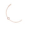 Pulsera con baño de oro rosa 18 kt sobre plata con gemas Camille