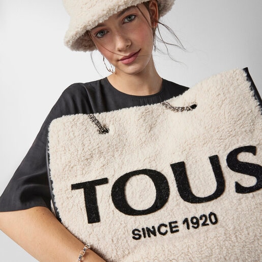 Бежевая сумка-шоппер Amaya Warm большого размера