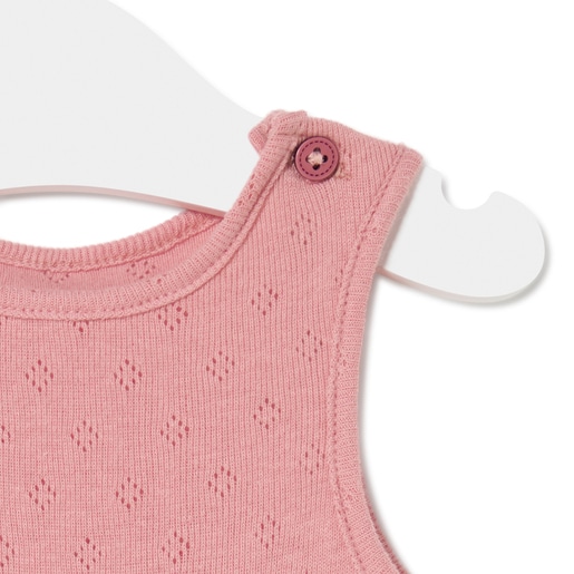 Body com saia de bebé Kaos cor-de-rosa