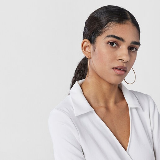 Silver vermeil TOUS Hav Hoop earrings