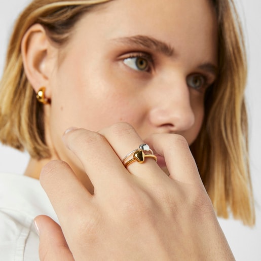 TOUS Silver and vermeil TOUS Joy Bits rings | Plaza Las Americas