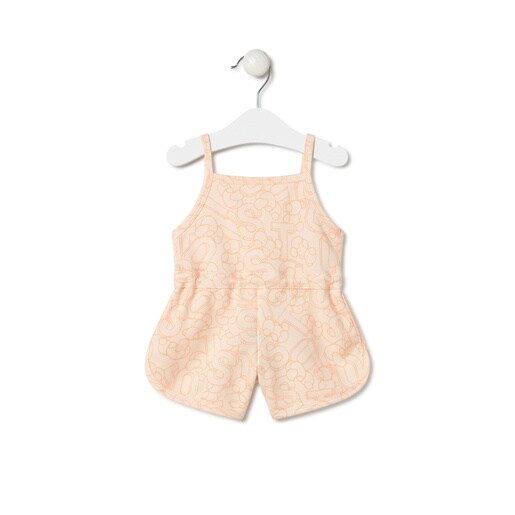 Terry cloth jumpsuit in Mix in orange