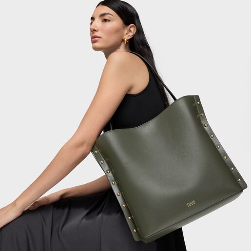 حقيبة أحمال خفيفة باللون الكاكي من تشكيلة TOUS Jewelry Studs