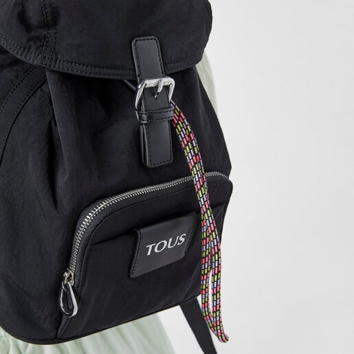 Small black TOUS Empire Cotton Backpack