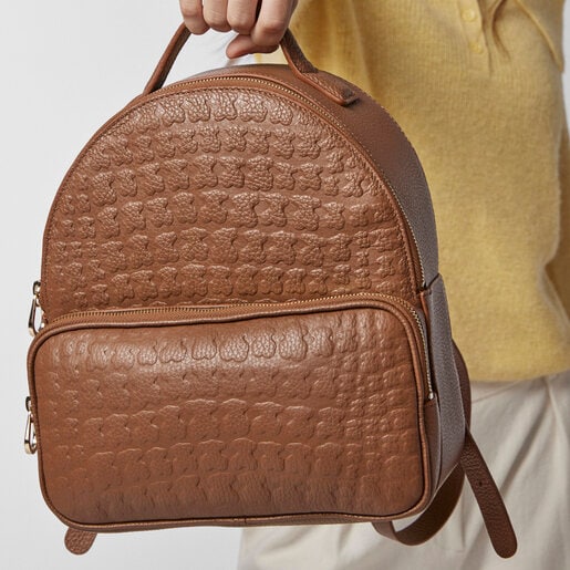 Коричневый кожаный рюкзак Sherton