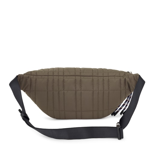 Large khaki-colored TOUS Empire Padded Waist bag