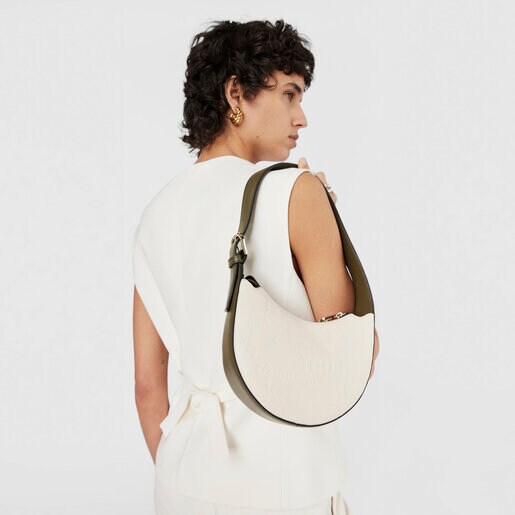 حقيبة كتف TOUS Nanda باللونين البيج والكاكي