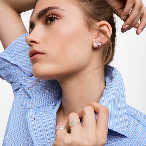 Silver Earrings TOUS Camille