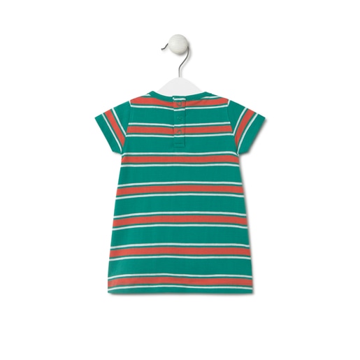 Vestido a rayas Casual verde