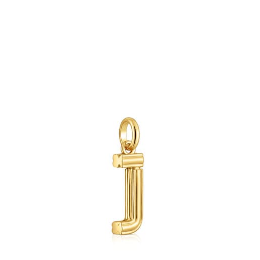 Medium 18kt gold plating over silver letter J Pendant TOUS Alphabet