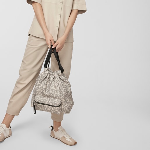 Beige-gray Kaos Mini Sport Flat Backpack