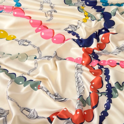 Square navy blue Scarf TOUS Manifesto