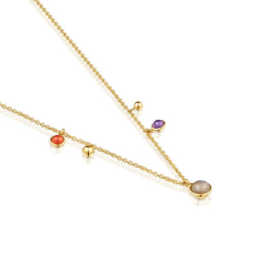 TOUS Silver vermeil Plump Charm necklace with gemstones | Westland Mall