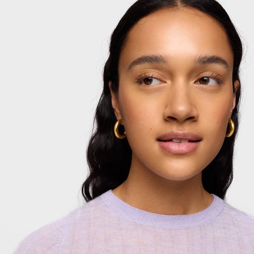 Vermeil Silver Duna Tube Earrings