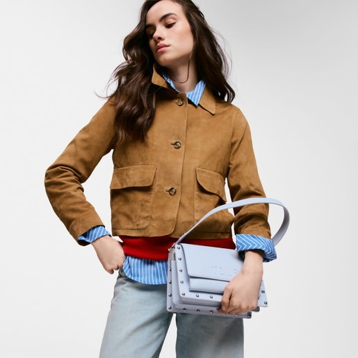 Medium blue Crossbody bag TOUS Audree Studs