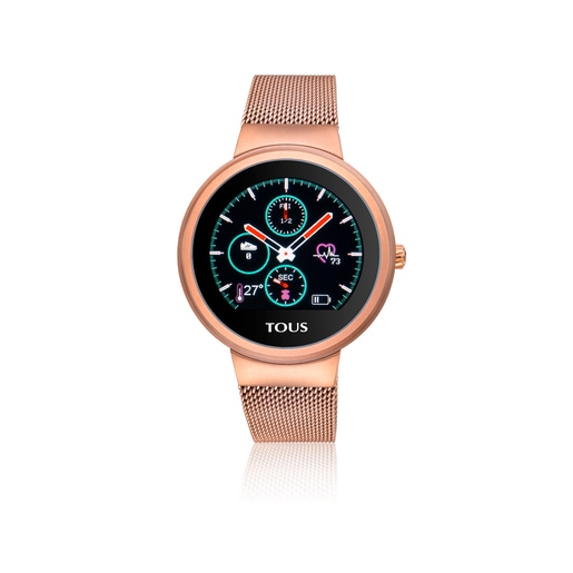 Reloj smartwatch activity Rond Touch de acero IP rosado