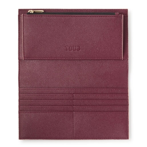 Large burgundy Wallet TOUS Halfmoon