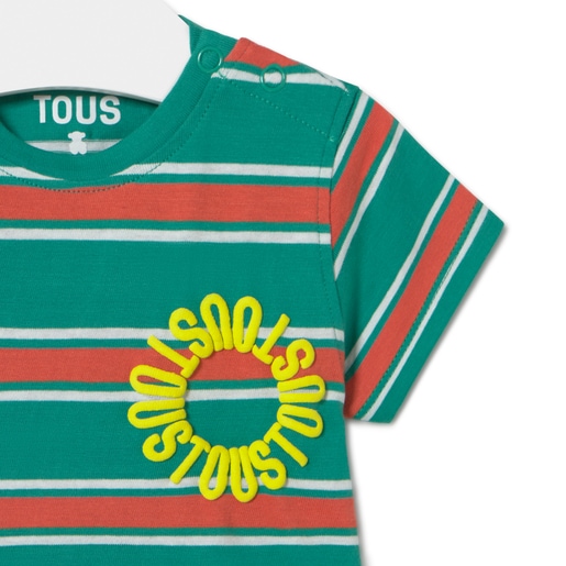 Striped t-shirt in Casual green