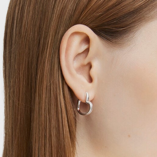 Silver heart Hoop earrings My Other Half