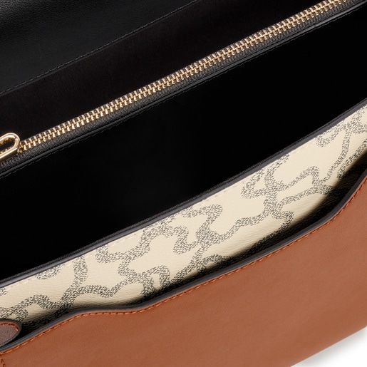 Mittelgroße Umhängetasche Audree Kaos in Schwarz und Beige