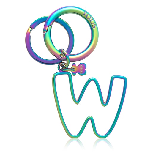 Iridescent Touscedario Letter W Key ring