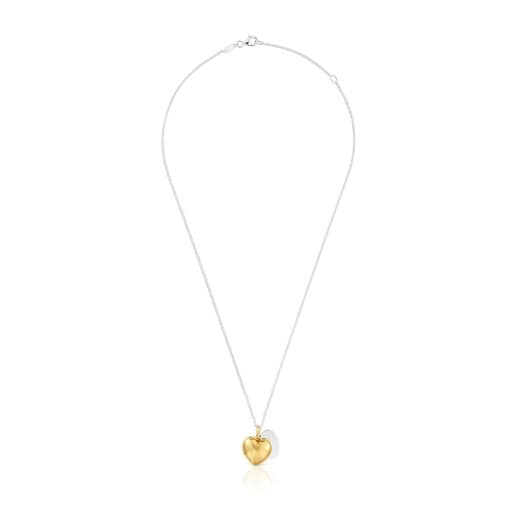 Collar bicolor doble corazón 16 mm TOUS Flechazo