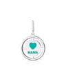 Pendentif Mama TOUS Crossword Mama en argent et émail bleu