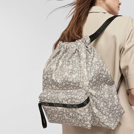 Beige-gray Kaos Mini Sport Flat Backpack