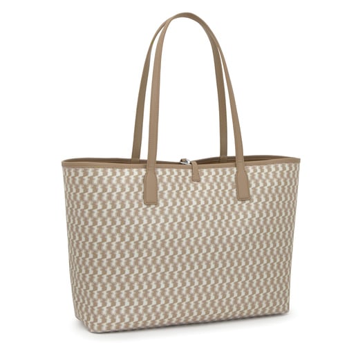 حقيبة أحمال خفيفة كبيرة الحجم بوجهين مزدوجة الاستخدام باللون البيج من تشكيلة TOUS Bear